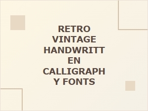 Elegant Retro Fonts for Authentic Handwritten Calligraphy
