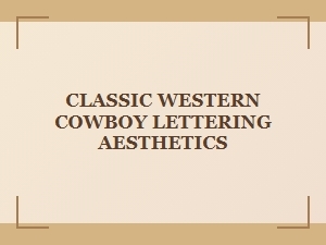 The Saddle and Spur Script